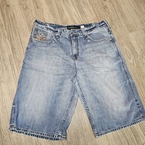 Vintage Rocawear  Blue Regular Fit Y2K Street Skater Jean Shorts Size 38. Men
